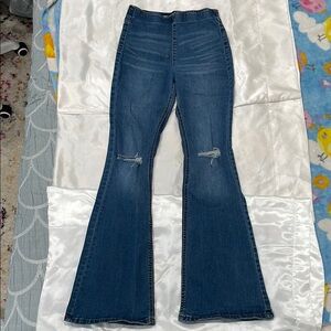 Tinseltown Flared Ripped Jeans